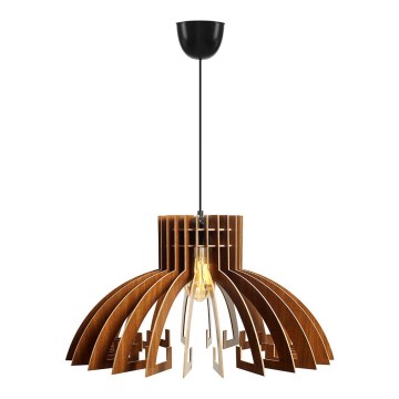 Kattokruunu johdossa 1xE27/60W/230V ruskea halkaisija 39 cm
