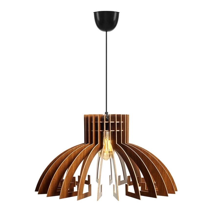 Kattokruunu johdossa 1xE27/60W/230V ruskea halkaisija 39 cm