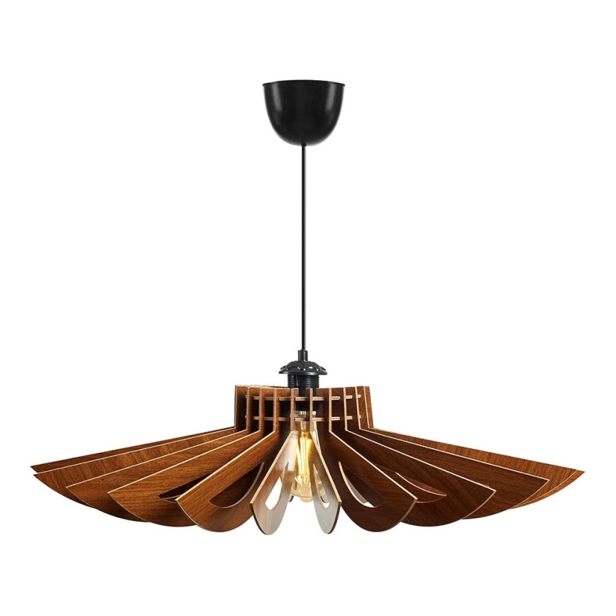 Kattokruunu johdossa 1xE27/60W/230V ruskea halkaisija 52 cm