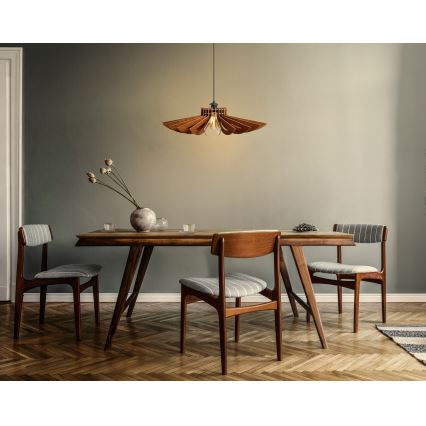 Kattokruunu johdossa 1xE27/60W/230V ruskea halkaisija 52 cm