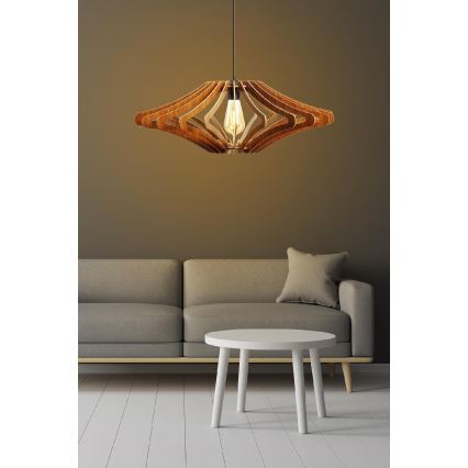 Kattokruunu johdossa 1xE27/60W/230V ruskea halkaisija 59 cm