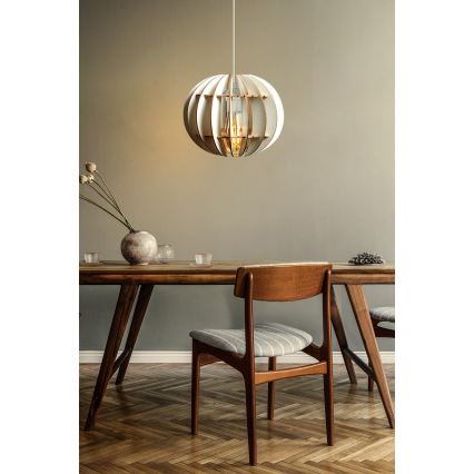 Kattokruunu johdossa 1xE27/60W/230V valkoinen halkaisija 20 cm