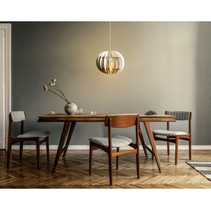 Kattokruunu johdossa 1xE27/60W/230V valkoinen halkaisija 20 cm