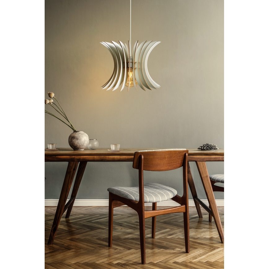 Kattokruunu johdossa 1xE27/60W/230V valkoinen halkaisija 20 cm