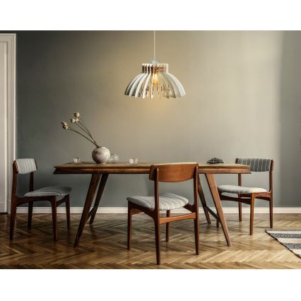 Kattokruunu johdossa 1xE27/60W/230V valkoinen halkaisija 39 cm