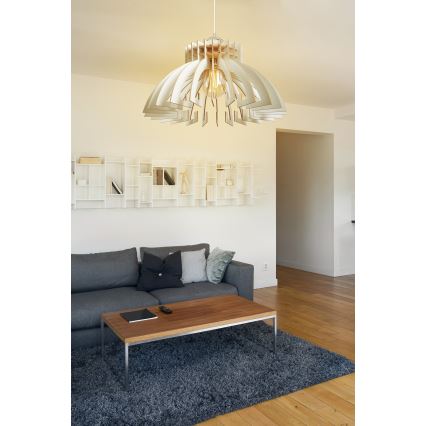 Kattokruunu johdossa 1xE27/60W/230V valkoinen halkaisija 39 cm