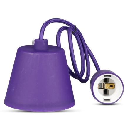 Kattokruunu johdossa 1xE27/60W/230V violetti