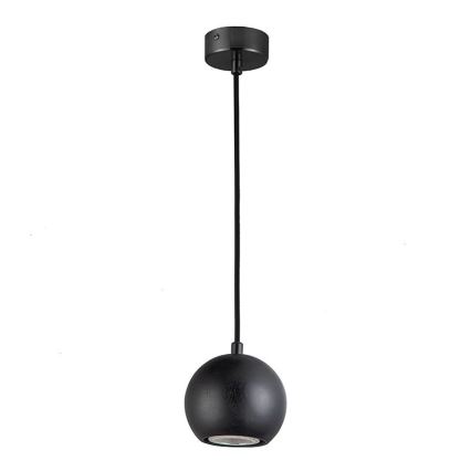 Kattokruunu johdossa 1xGU10/10W/230V tuhka/massiivipuu musta