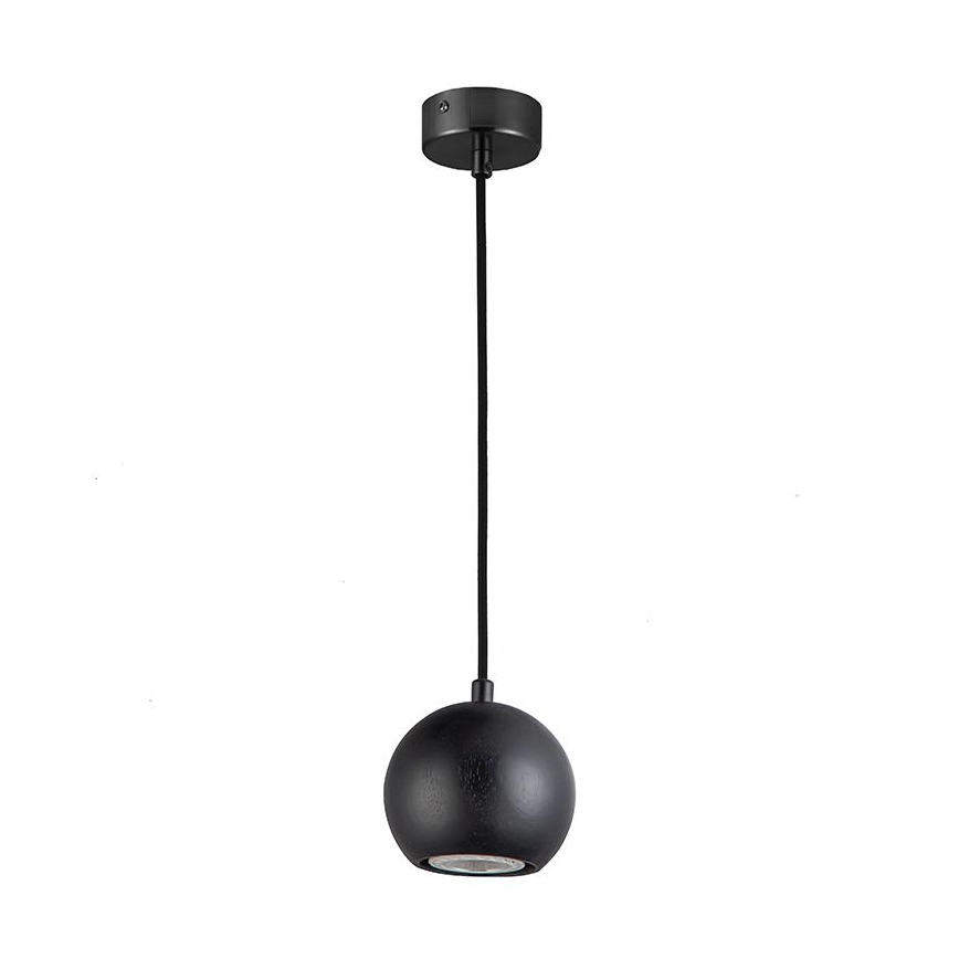 Kattokruunu johdossa 1xGU10/10W/230V tuhka/massiivipuu musta
