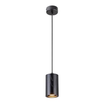 Kattokruunu johdossa 1xGU10/10W/230V tuhka/massiivipuu musta