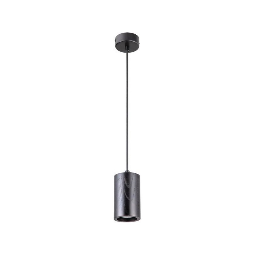 Kattokruunu johdossa 1xGU10/10W/230V tuhka/massiivipuu musta