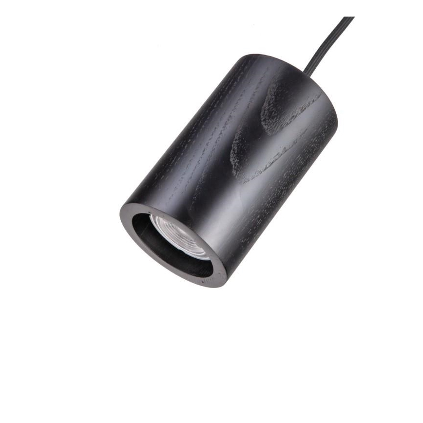 Kattokruunu johdossa 1xGU10/10W/230V tuhka/massiivipuu musta