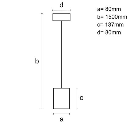 Kattokruunu johdossa 1xGU10/10W/230V tuhka/massiivipuu musta