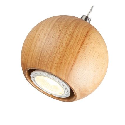 Kattokruunu johdossa 1xGU10/10W/230V tuhka/massiivipuu ruskea