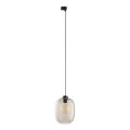 Kattokruunu johdossa 3-vaihe kiskojärjestelmään ELIO 1xE27/15W/230V musta/savuinen beige