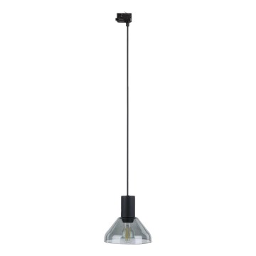Kattokruunu johdossa 3-vaihe kiskojärjestelmään NEO 1xE27/15W/230V musta/savuinen musta