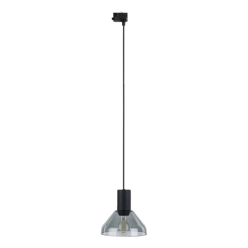 Kattokruunu johdossa 3-vaihe kiskojärjestelmään NEO 1xE27/15W/230V musta/savuinen musta
