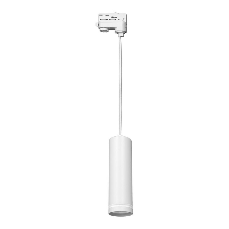 Kattokruunu johdossa 3-vaihe kiskojärjestelmään PIPE 1xGU10/25W/230V valkoinen