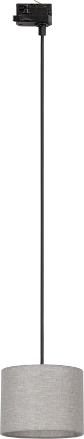 Kattokruunu johdossa 3-vaihe kiskojärjestelmään TRACER 1xE27/15W/230V halkaisija 20 cm musta/harmaa