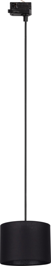 Kattokruunu johdossa 3-vaihe kiskojärjestelmään TRACER 1xE27/15W/230V halkaisija 20 cm musta