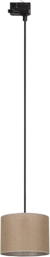 Kattokruunu johdossa 3-vaihe kiskojärjestelmään TRACER 1xE27/15W/230V halkaisija 20 cm musta/ruskea