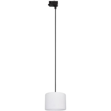 Kattokruunu johdossa 3-vaihe kiskojärjestelmään TRACER 1xE27/15W/230V halkaisija 20 cm musta/valkoinen