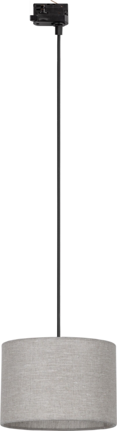 Kattokruunu johdossa 3-vaihe kiskojärjestelmään TRACER 1xE27/15W/230V halkaisija 30 cm musta/harmaa