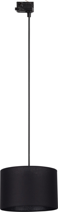 Kattokruunu johdossa 3-vaihe kiskojärjestelmään TRACER 1xE27/15W/230V halkaisija 30 cm musta