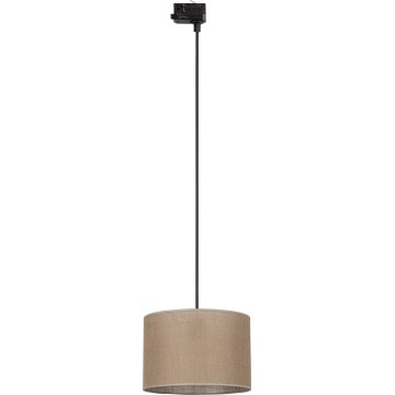 Kattokruunu johdossa 3-vaihe kiskojärjestelmään TRACER 1xE27/15W/230V halkaisija 30 cm musta/ruskea