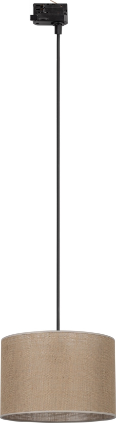 Kattokruunu johdossa 3-vaihe kiskojärjestelmään TRACER 1xE27/15W/230V halkaisija 30 cm musta/ruskea