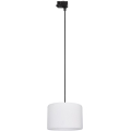 Kattokruunu johdossa 3-vaihe kiskojärjestelmään TRACER 1xE27/15W/230V halkaisija 30 cm musta/valkoinen