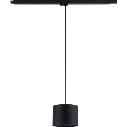 Kattokruunu johdossa 3-vaihe kiskojärjestelmään TRACER 1xE27/15W/230V halkaisija 20 cm musta