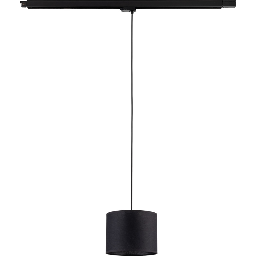 Kattokruunu johdossa 3-vaihe kiskojärjestelmään TRACER 1xE27/15W/230V halkaisija 20 cm musta