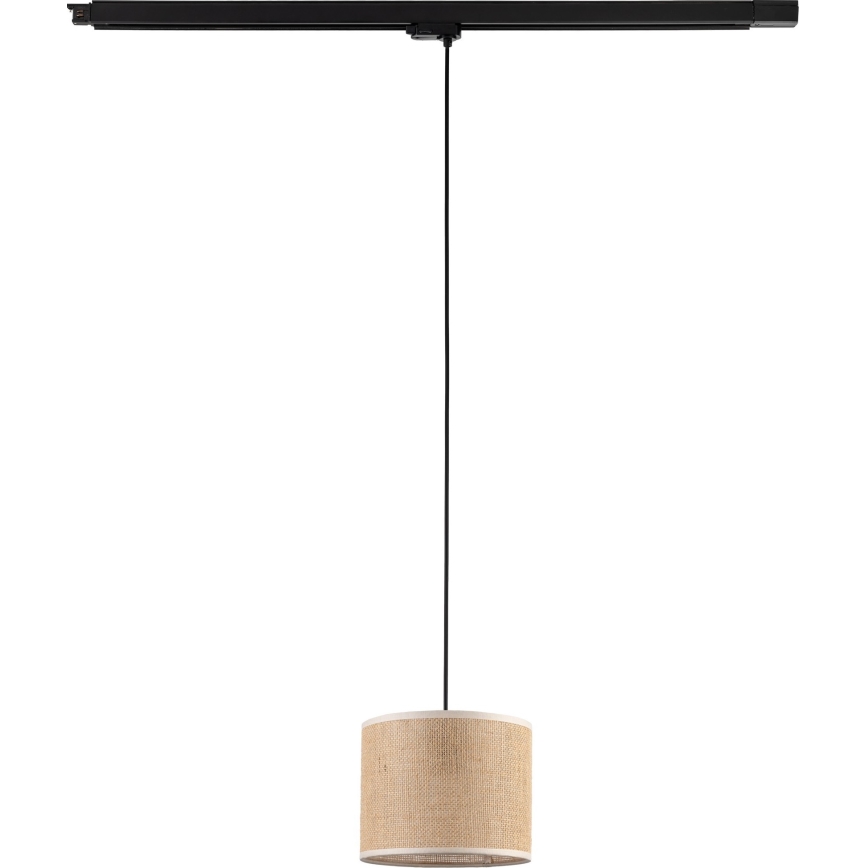 Kattokruunu johdossa 3-vaihe kiskojärjestelmään TRACER 1xE27/15W/230V halkaisija 20 cm musta/ruskea