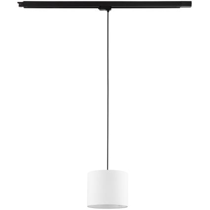 Kattokruunu johdossa 3-vaihe kiskojärjestelmään TRACER 1xE27/15W/230V halkaisija 20 cm musta/valkoinen