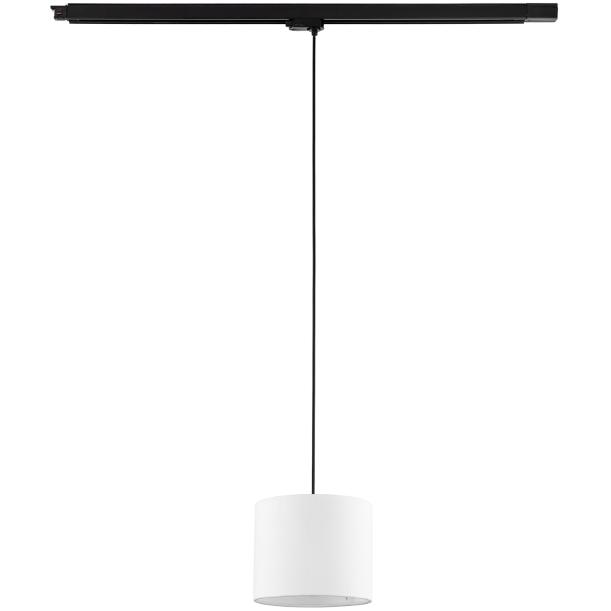 Kattokruunu johdossa 3-vaihe kiskojärjestelmään TRACER 1xE27/15W/230V halkaisija 20 cm musta/valkoinen