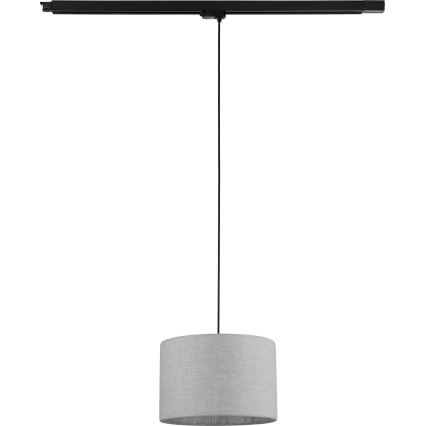 Kattokruunu johdossa 3-vaihe kiskojärjestelmään TRACER 1xE27/15W/230V halkaisija 30 cm musta/harmaa
