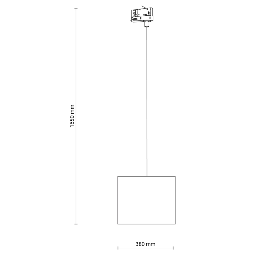 Kattokruunu johdossa 3-vaihe kiskojärjestelmään TRACER 1xE27/15W/230V halkaisija 30 cm musta/harmaa