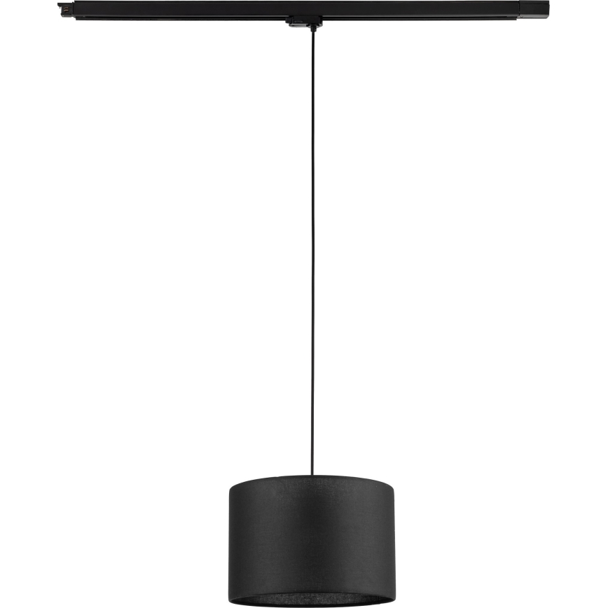 Kattokruunu johdossa 3-vaihe kiskojärjestelmään TRACER 1xE27/15W/230V halkaisija 30 cm musta