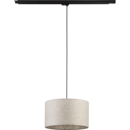 Kattokruunu johdossa 3-vaihe kiskojärjestelmään TRACER 1xE27/15W/230V halkaisija 38 cm musta/harmaa