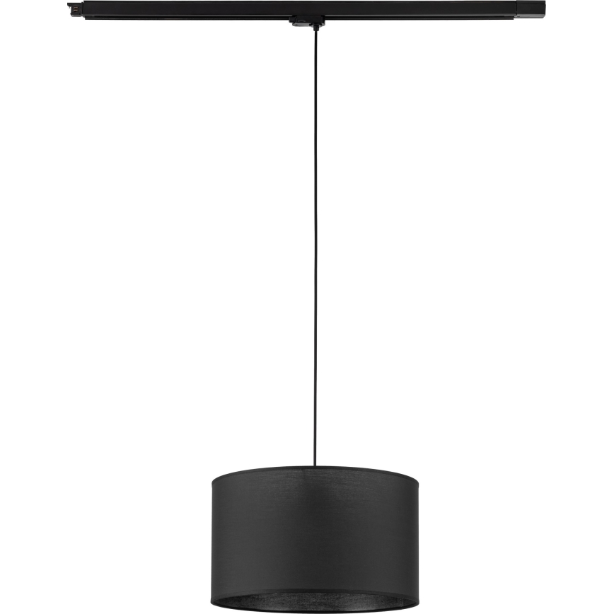 Kattokruunu johdossa 3-vaihe kiskojärjestelmään TRACER 1xE27/15W/230V halkaisija 38 cm musta