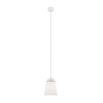 Kattokruunu johdossa AGUSTINO 1xE27/60W/230V valkoinen/pyökki