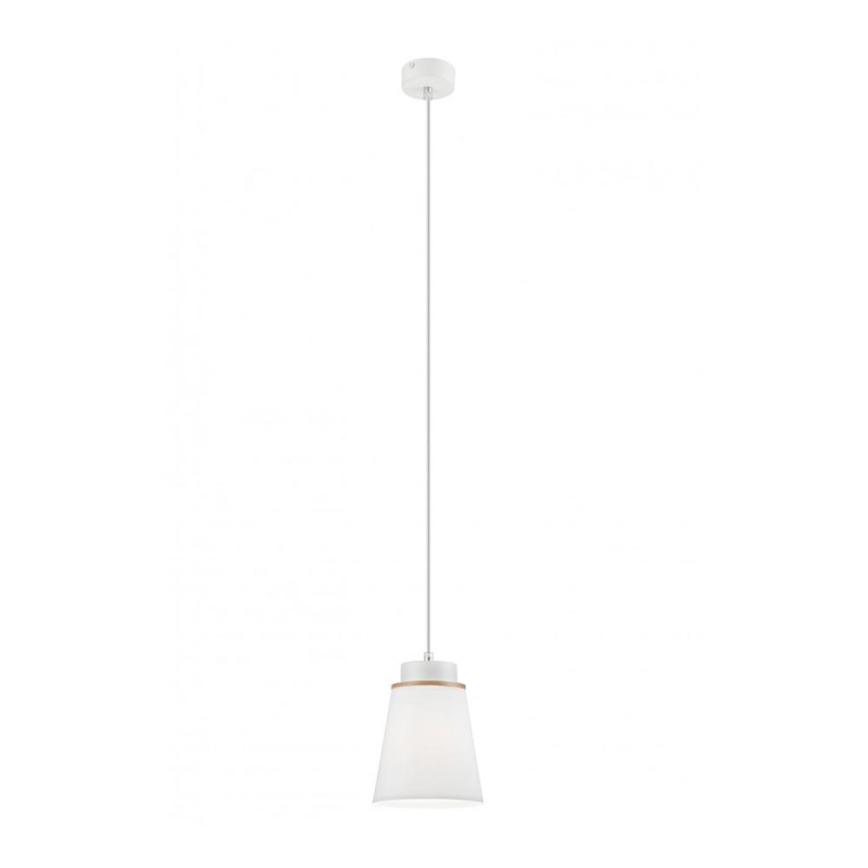 Kattokruunu johdossa AGUSTINO 1xE27/60W/230V valkoinen/pyökki