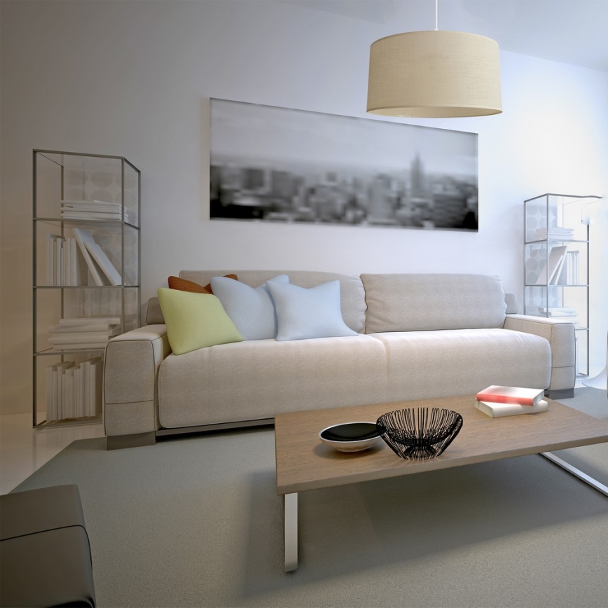 Kattokruunu johdossa ALBA 1xE27/15W/230V d. 40 cm beige