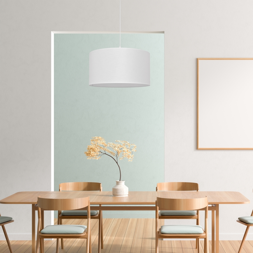 Kattokruunu johdossa ALBA 1xE27/15W/230V d. 40 cm valkoinen