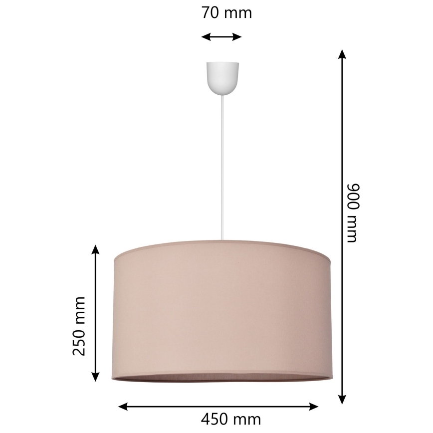 Kattokruunu johdossa ALBA 1xE27/15W/230V d. 45 cm beige