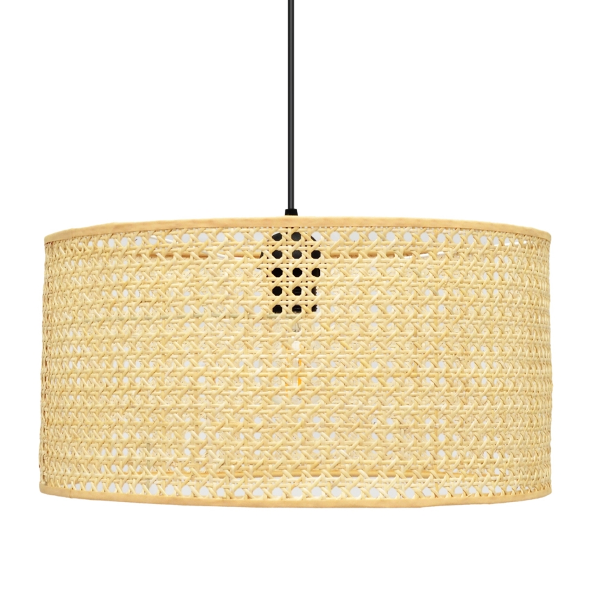 Kattokruunu johdossa ALBA 1xE27/15W/230V halkaisija 40 cm rottinki/musta