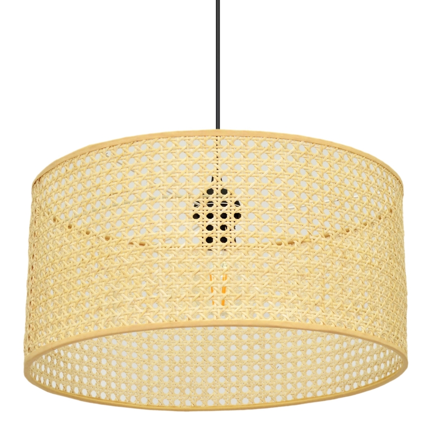 Kattokruunu johdossa ALBA 1xE27/15W/230V halkaisija 40 cm rottinki/musta