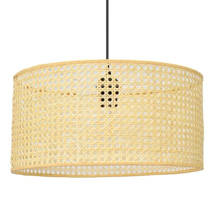 Kattokruunu johdossa ALBA 1xE27/15W/230V halkaisija 40 cm rottinki/musta