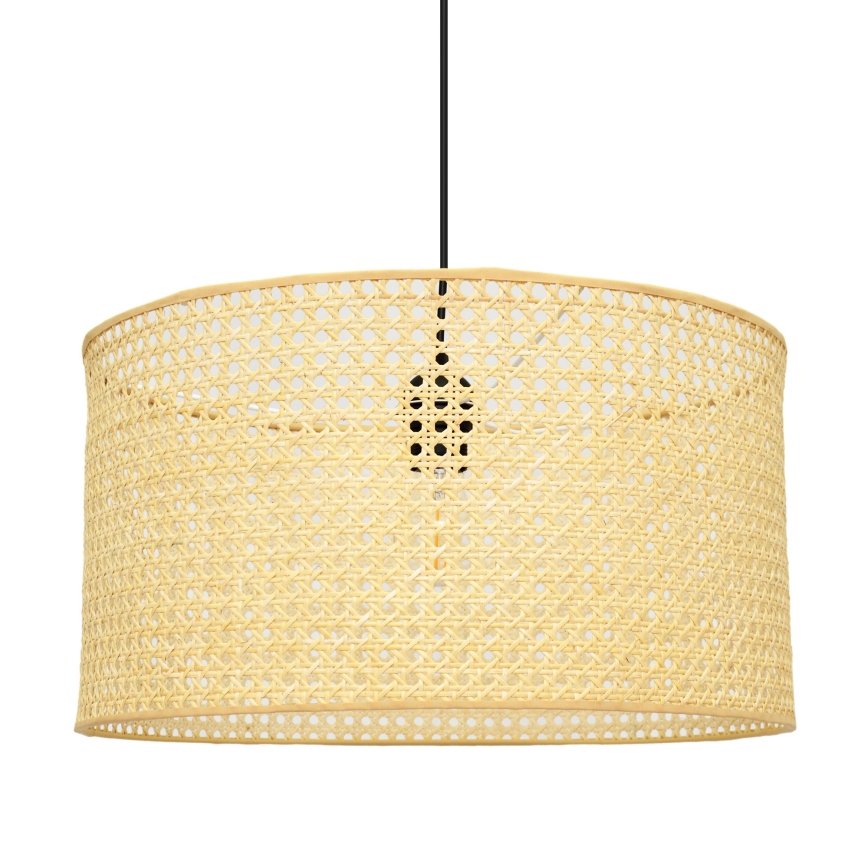 Kattokruunu johdossa ALBA 1xE27/15W/230V halkaisija 45 cm rottinki/musta